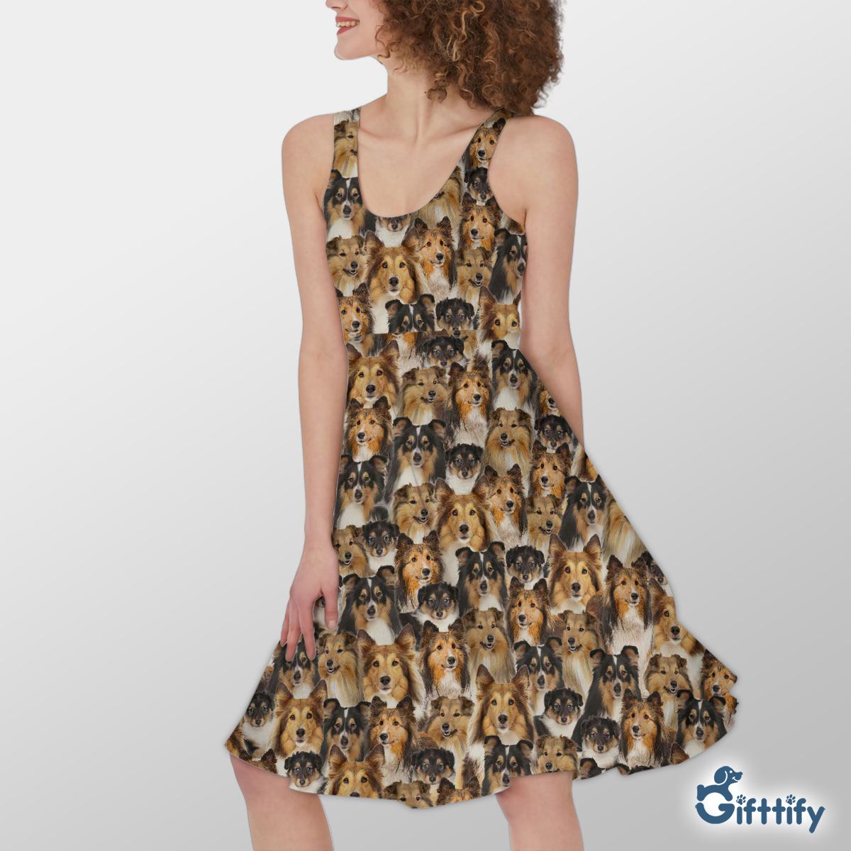 Shetland Sheepdog A Punch Of Lovely Dogs Women's Dress