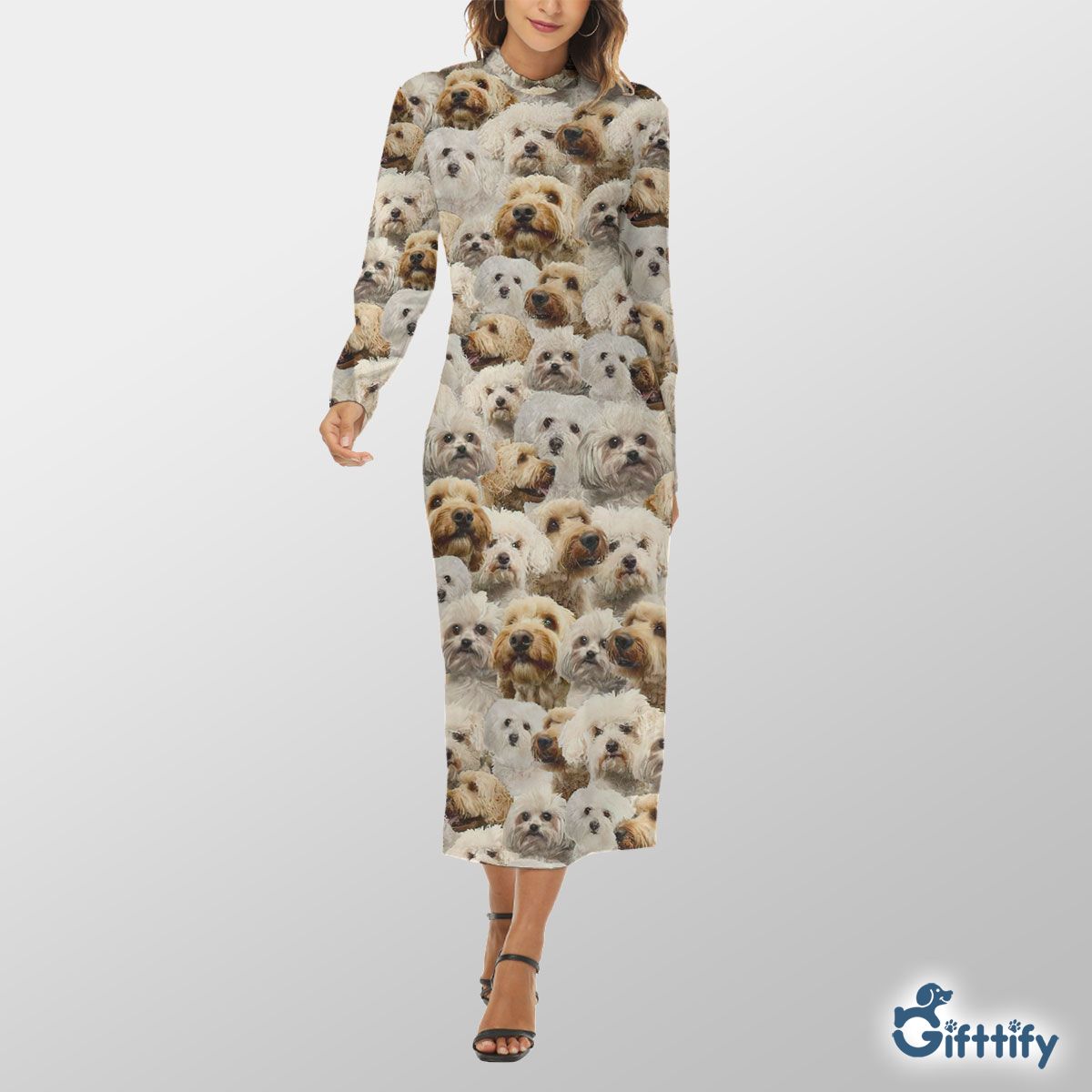 Bolo A Punch Of Lovely Dogs Hip Dress