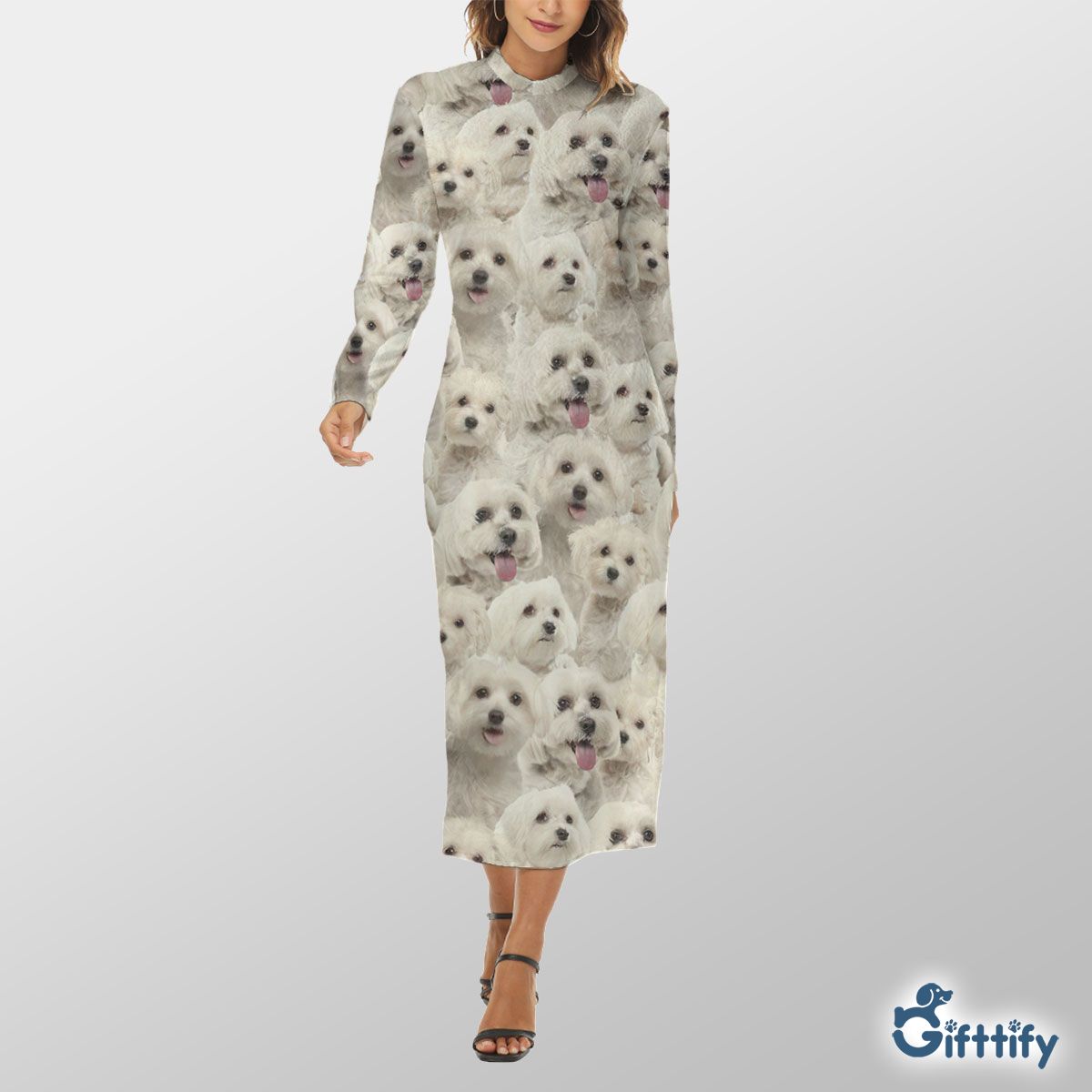 Maltese A Punch Of Lovely Dogs Hip Dress