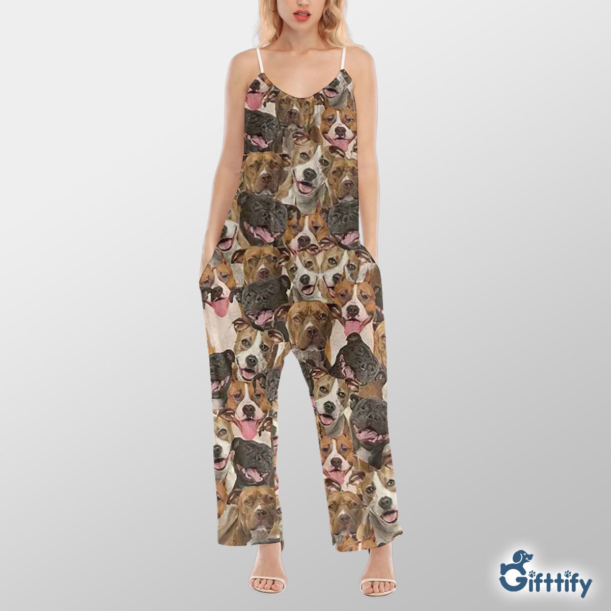 American Staffordshire Terrier A Punch Of Lovely Dogs Cami Jumpsuit