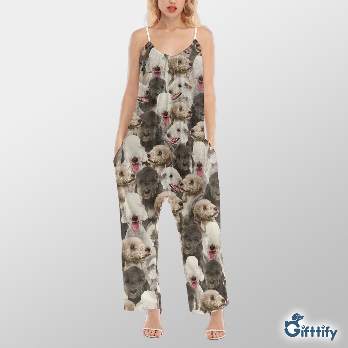 Bedlington Terrier A Punch Of Lovely Dogs Cami Jumpsuit