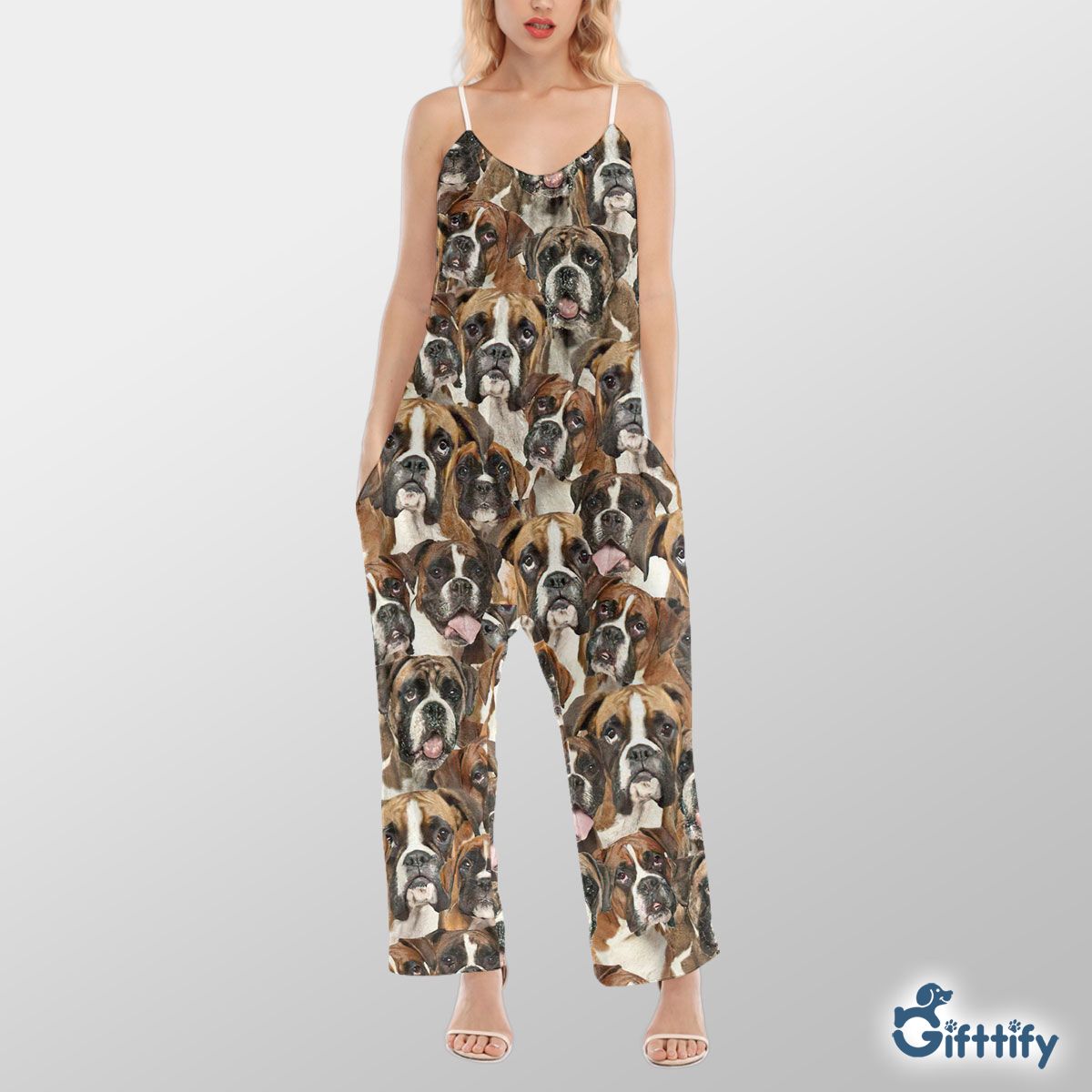 Bernese Mountain A Punch Of Lovely Dogs Cami Jumpsuit