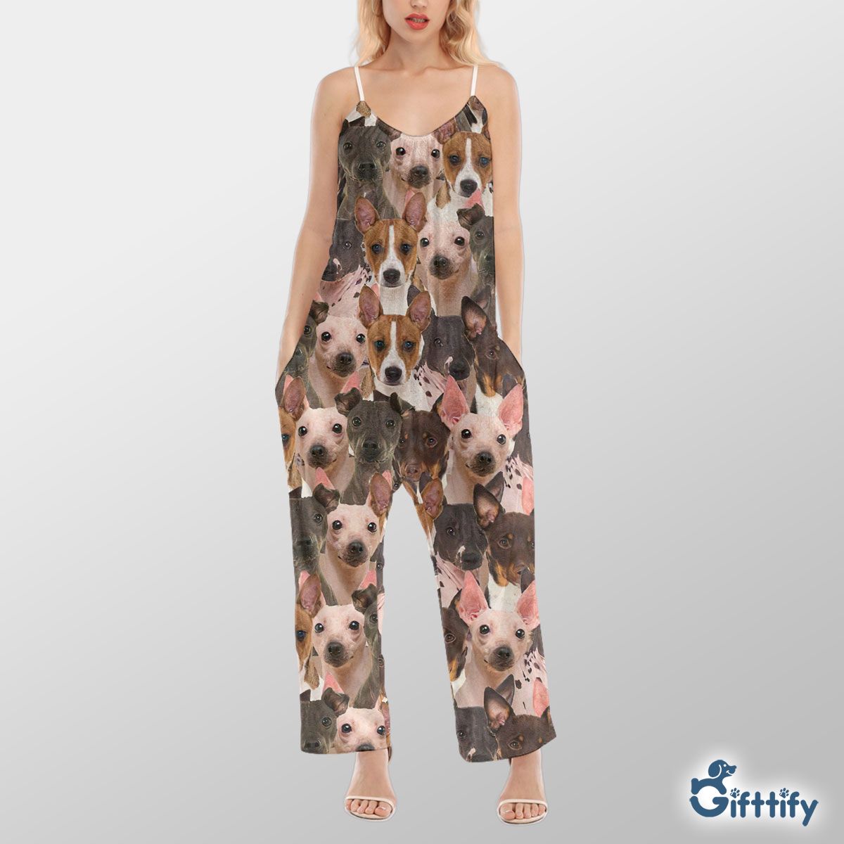 Blank Amer A Punch Of Lovely Dogs Cami Jumpsuit