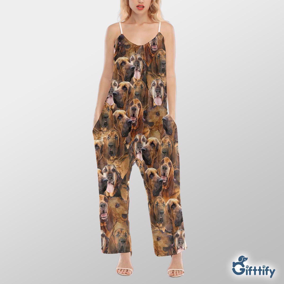 Bloodhound A Punch Of Lovely Dogs Cami Jumpsuit