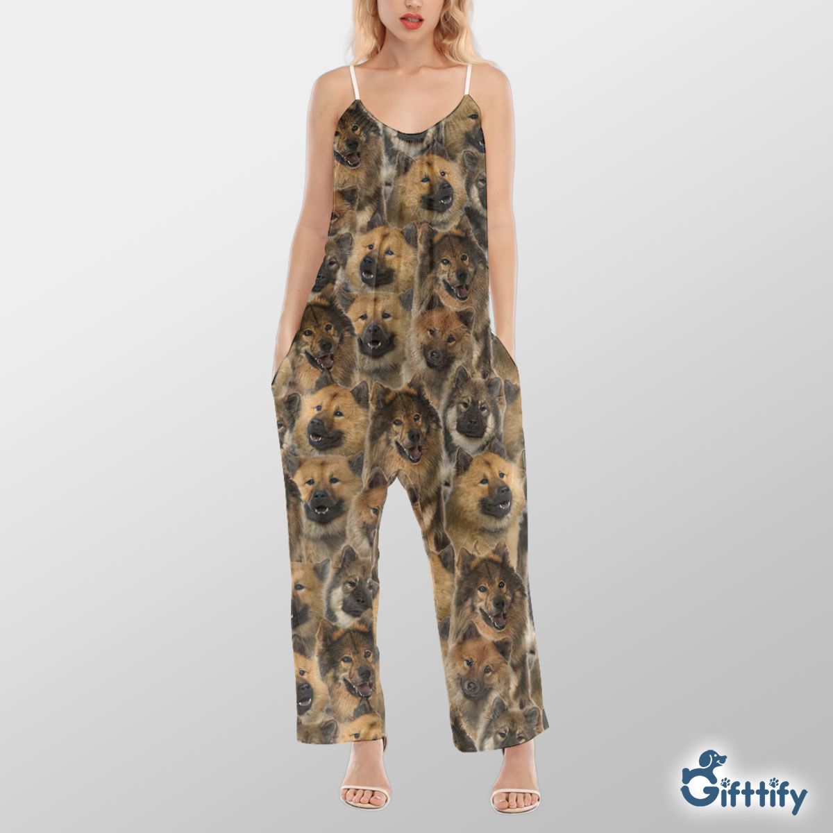 Eurazier A Punch Of Lovely Dogs Cami Jumpsuit