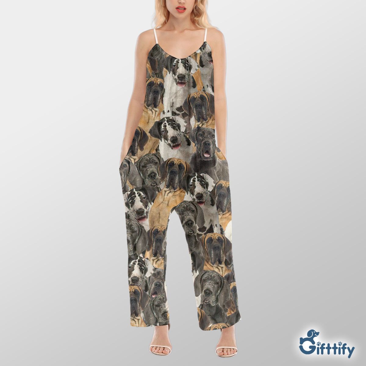 Great Dane A Punch Of Lovely Dogs Cami Jumpsuit