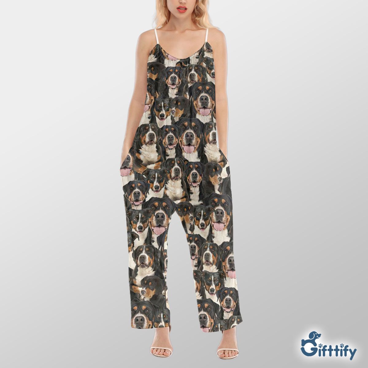 Greater Swiss Mountain A Punch Of Lovely Dogs Cami Jumpsuit