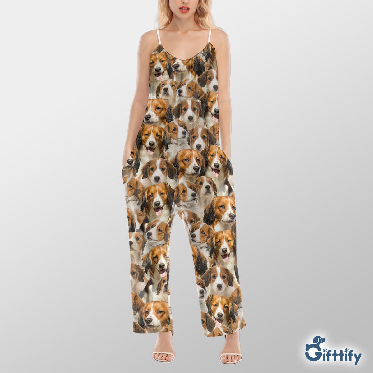 Kooikerhondje A Punch Of Lovely Dogs Cami Jumpsuit