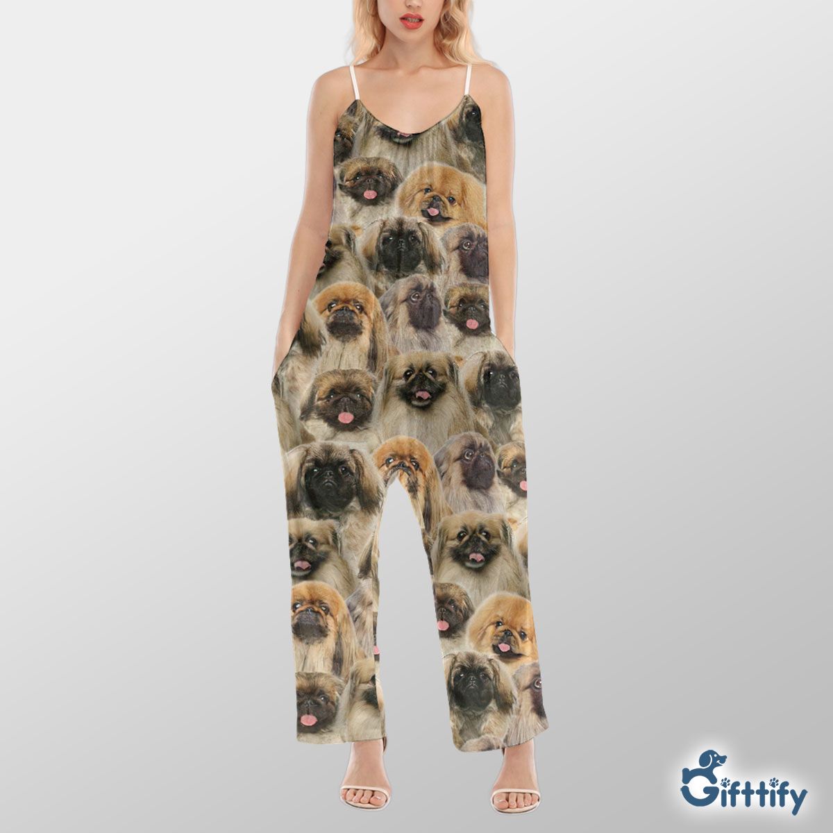 Pekingese A Punch Of Lovely Dogs Cami Jumpsuit