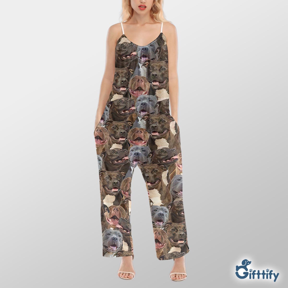 Pitbull A Punch Of Lovely Dogs Cami Jumpsuit