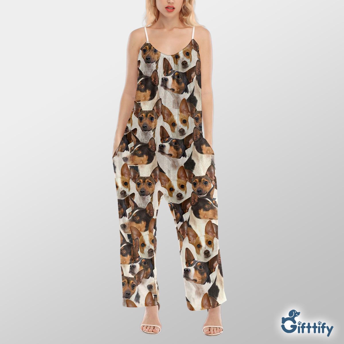 Ratt Terrier A Punch Of Lovely Dogs Cami Jumpsuit