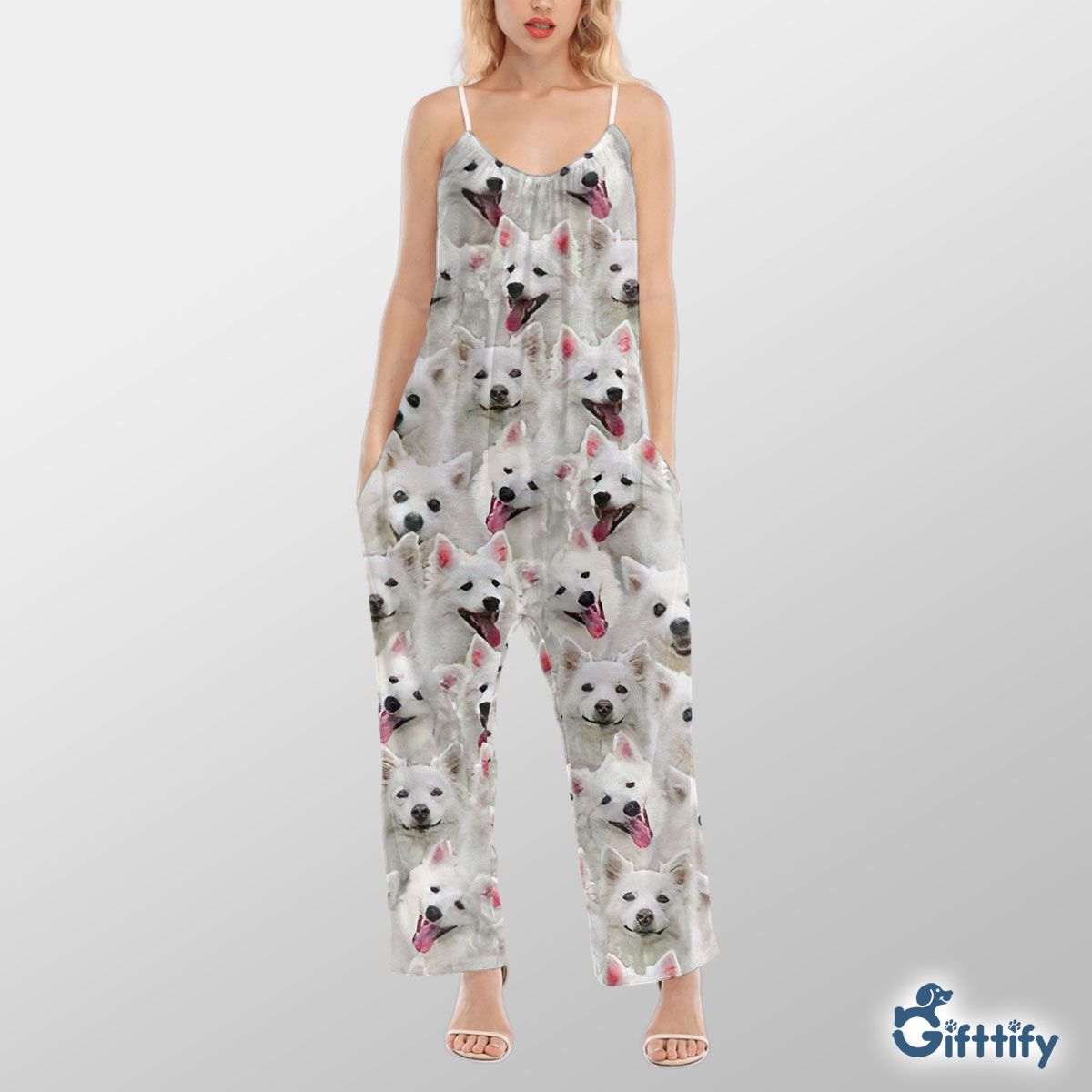 Samoyed A Punch Of Lovely Dogs Cami Jumpsuit