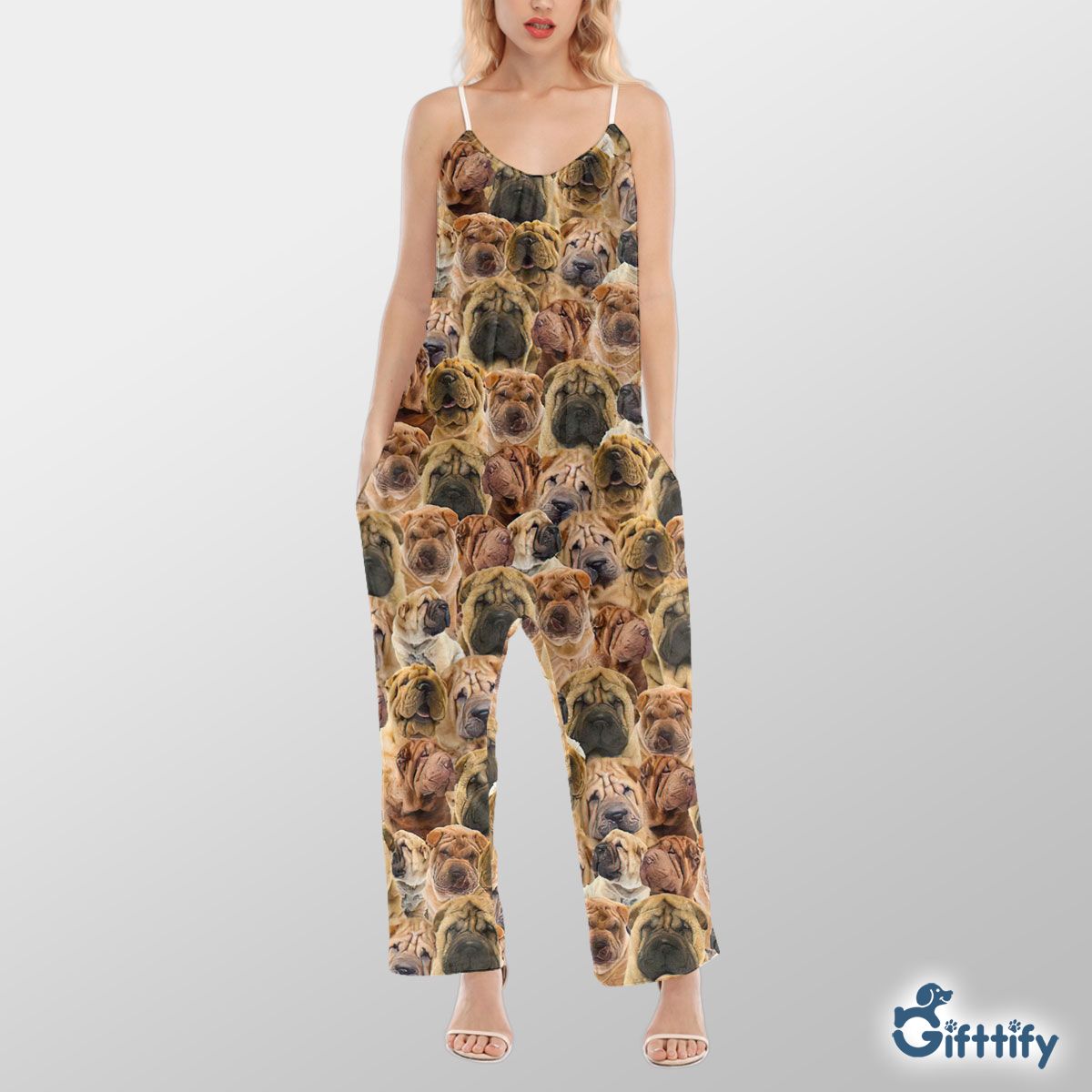 Shar Pei A Punch Of Lovely Dogs Cami Jumpsuit