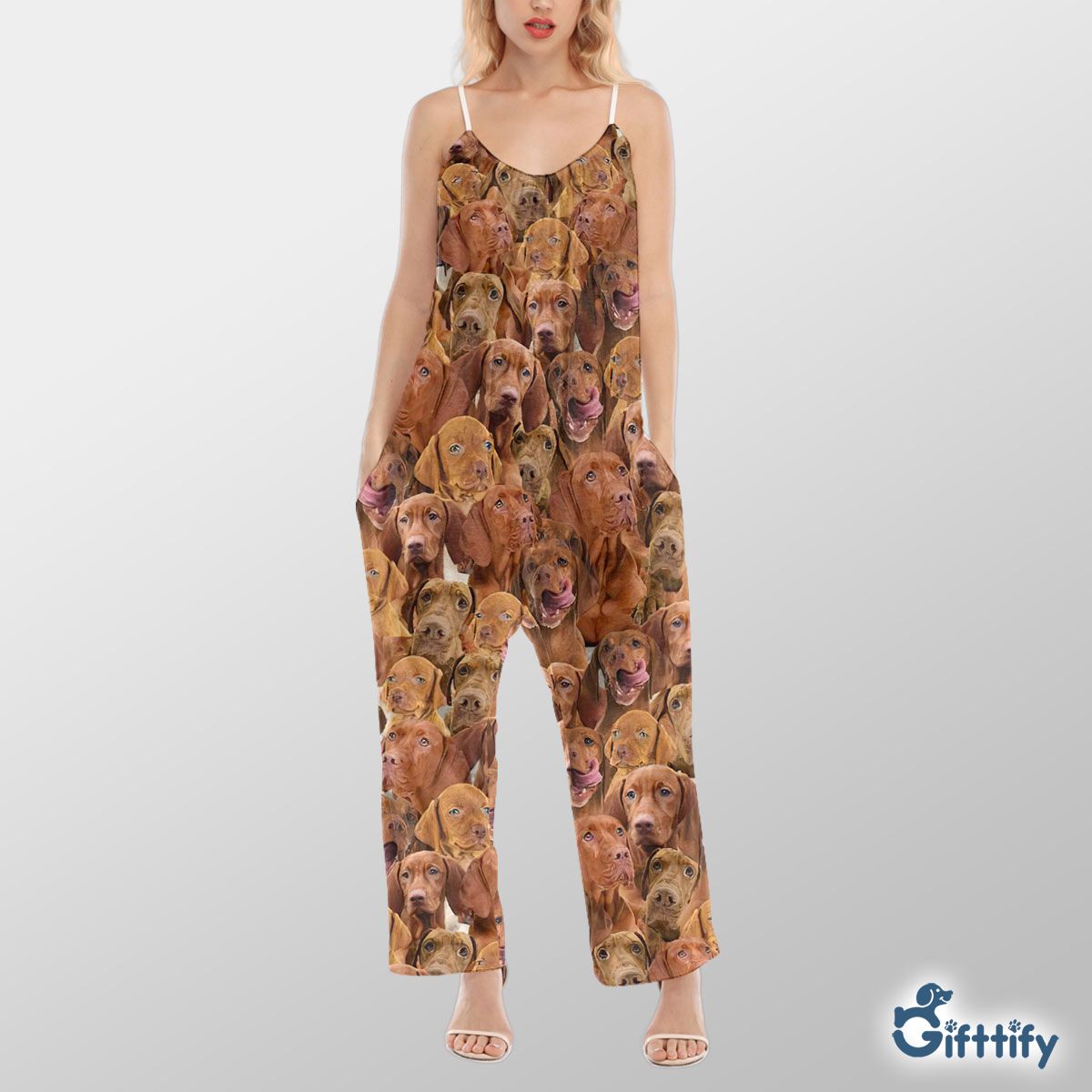 Vizsla A Punch Of Lovely Dogs Cami Jumpsuit