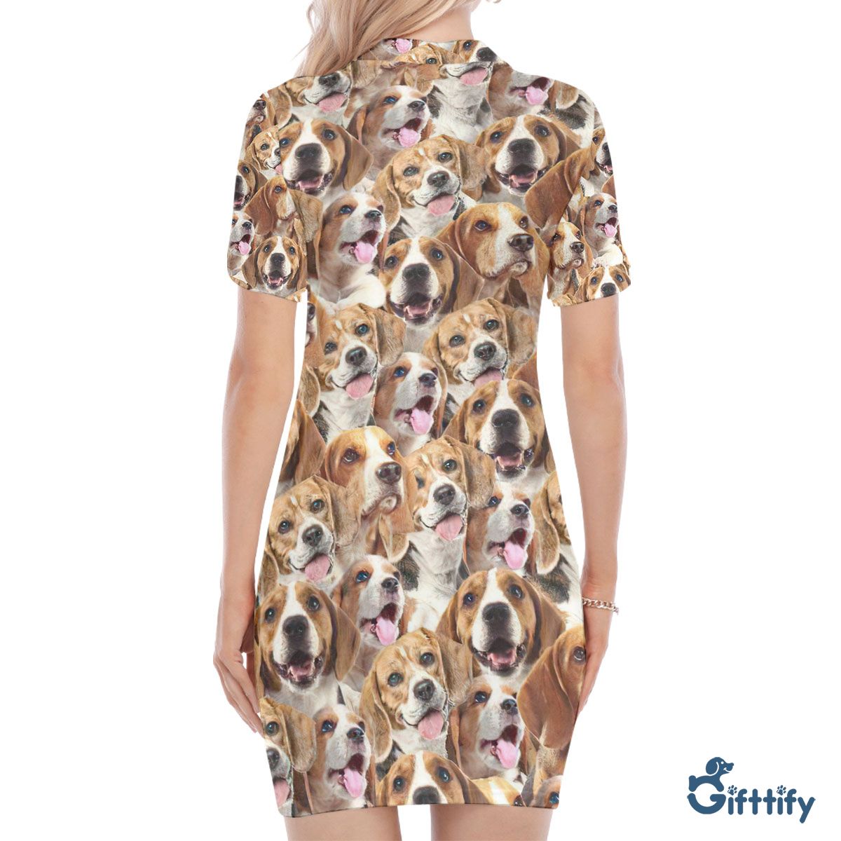 Blank Beag A Punch Of Lovely Dogs Polo Collar Dress