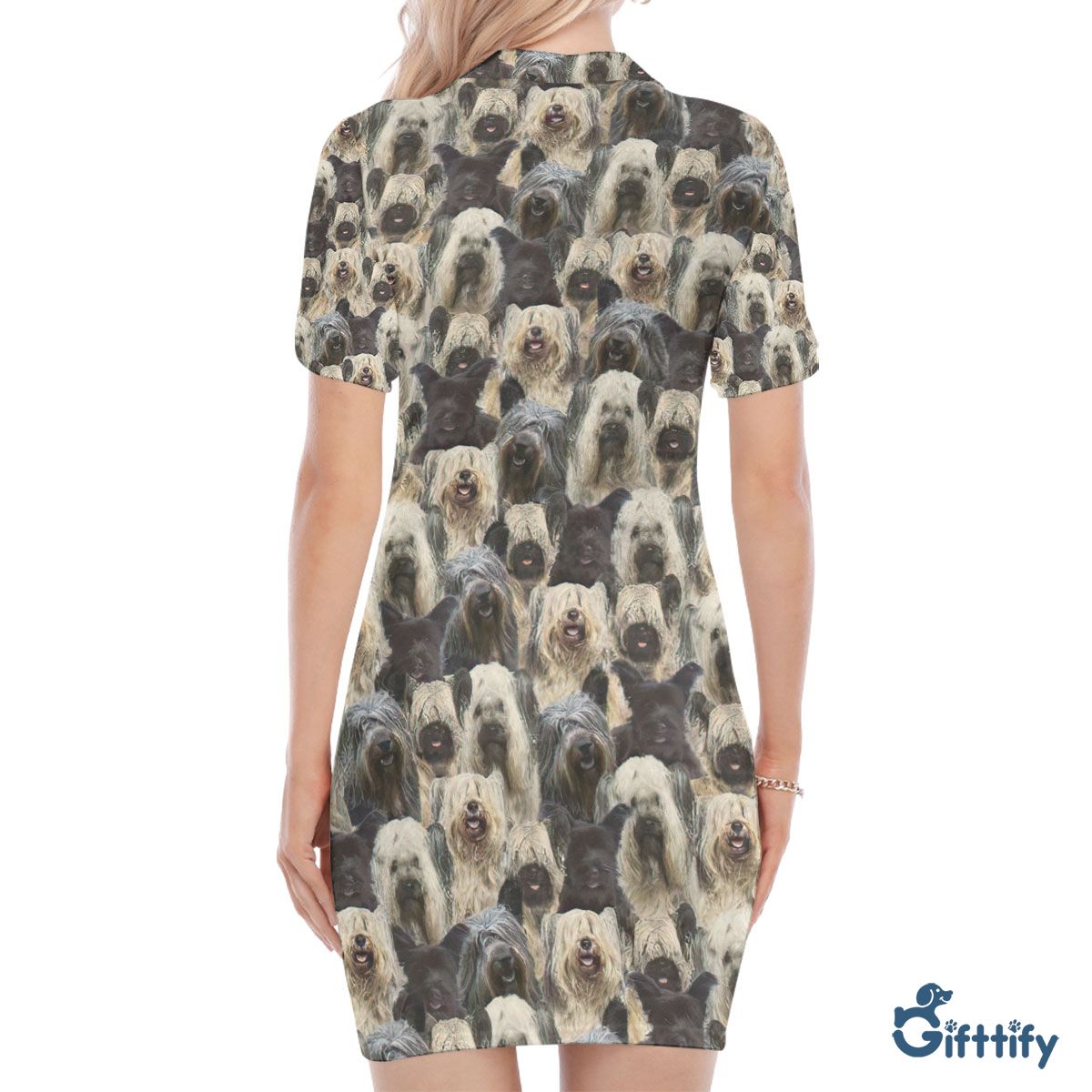 Blank Skye A Punch Of Lovely Dogs Polo Collar Dress