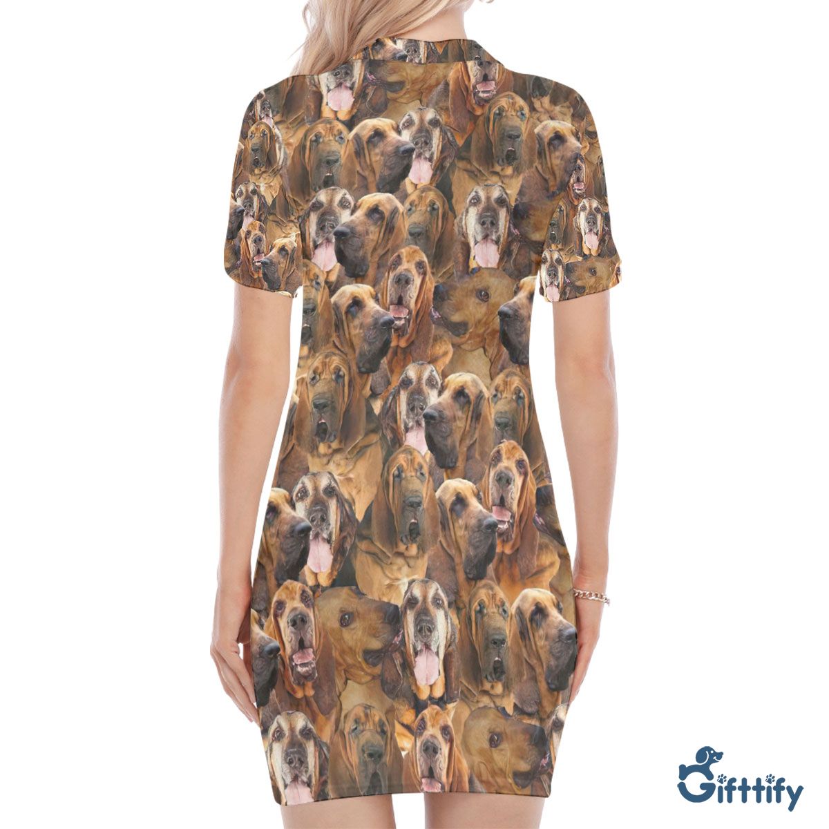 Bloodhound A Punch Of Lovely Dogs Polo Collar Dress