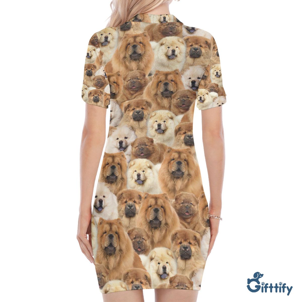 Chow Chow A Punch Of Lovely Dogs Polo Collar Dress