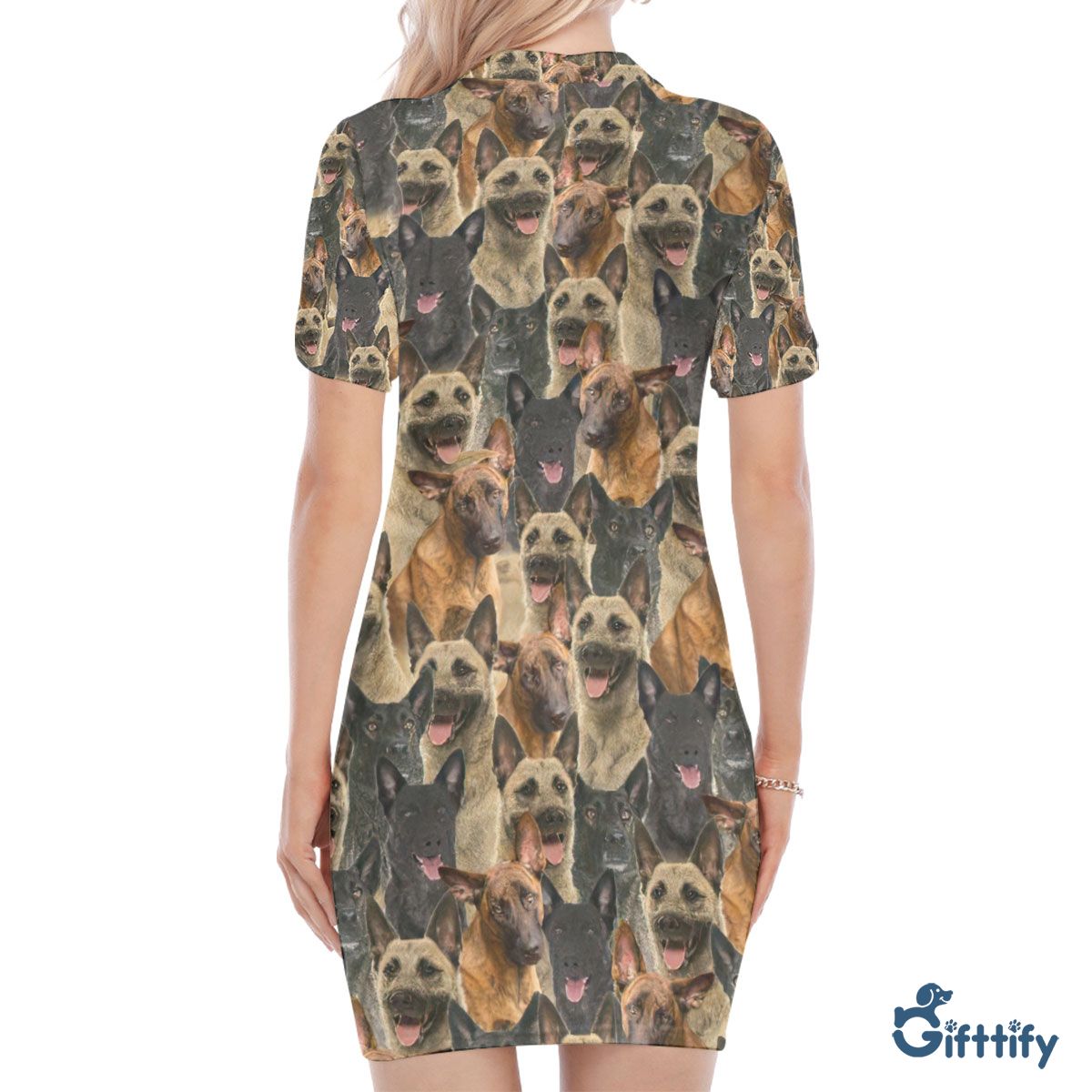 Dutch Shepherd A Punch Of Lovely Dogs Polo Collar Dress