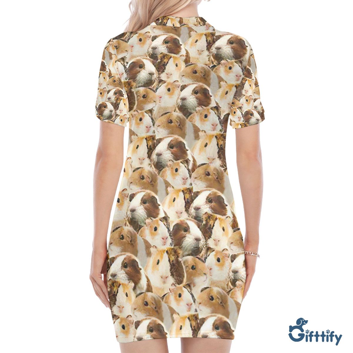 Guinea Pig A Punch Of Lovely Dogs Polo Collar Dress