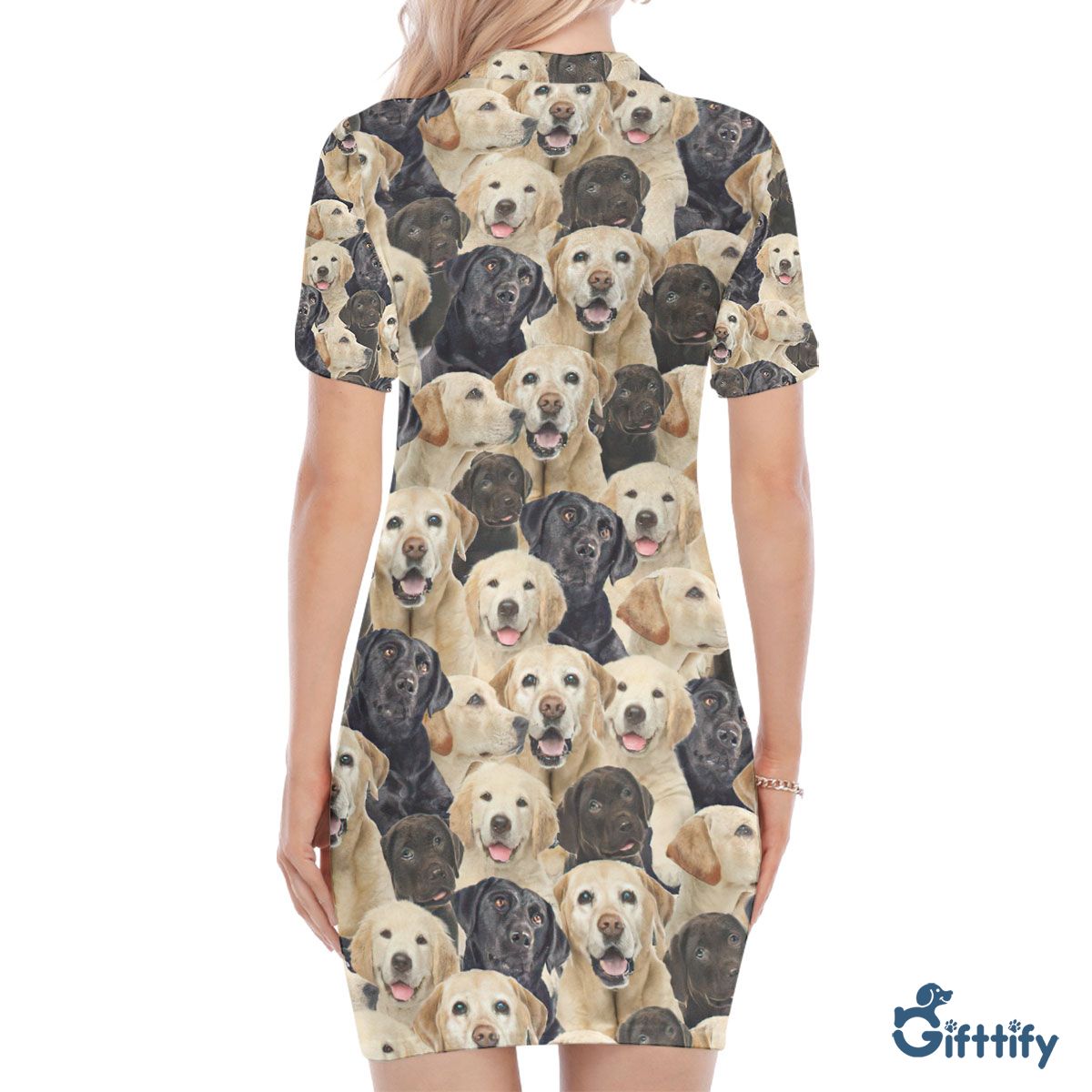 Labrador A Punch Of Lovely Dogs Polo Collar Dress