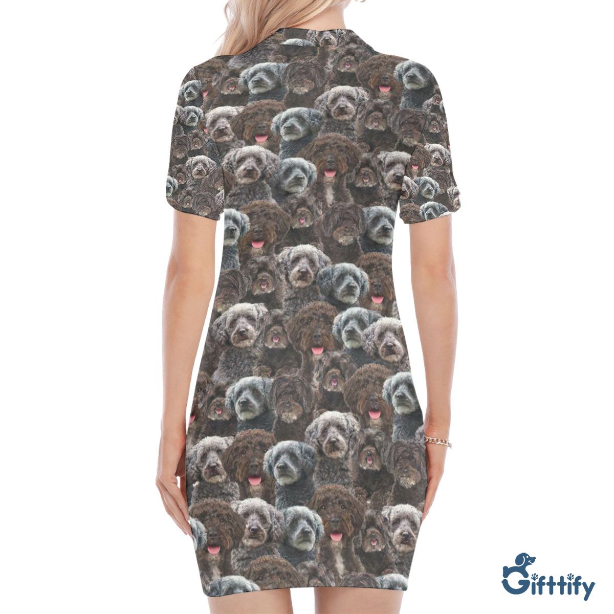 Schnoodle A Punch Of Lovely Dogs Polo Collar Dress