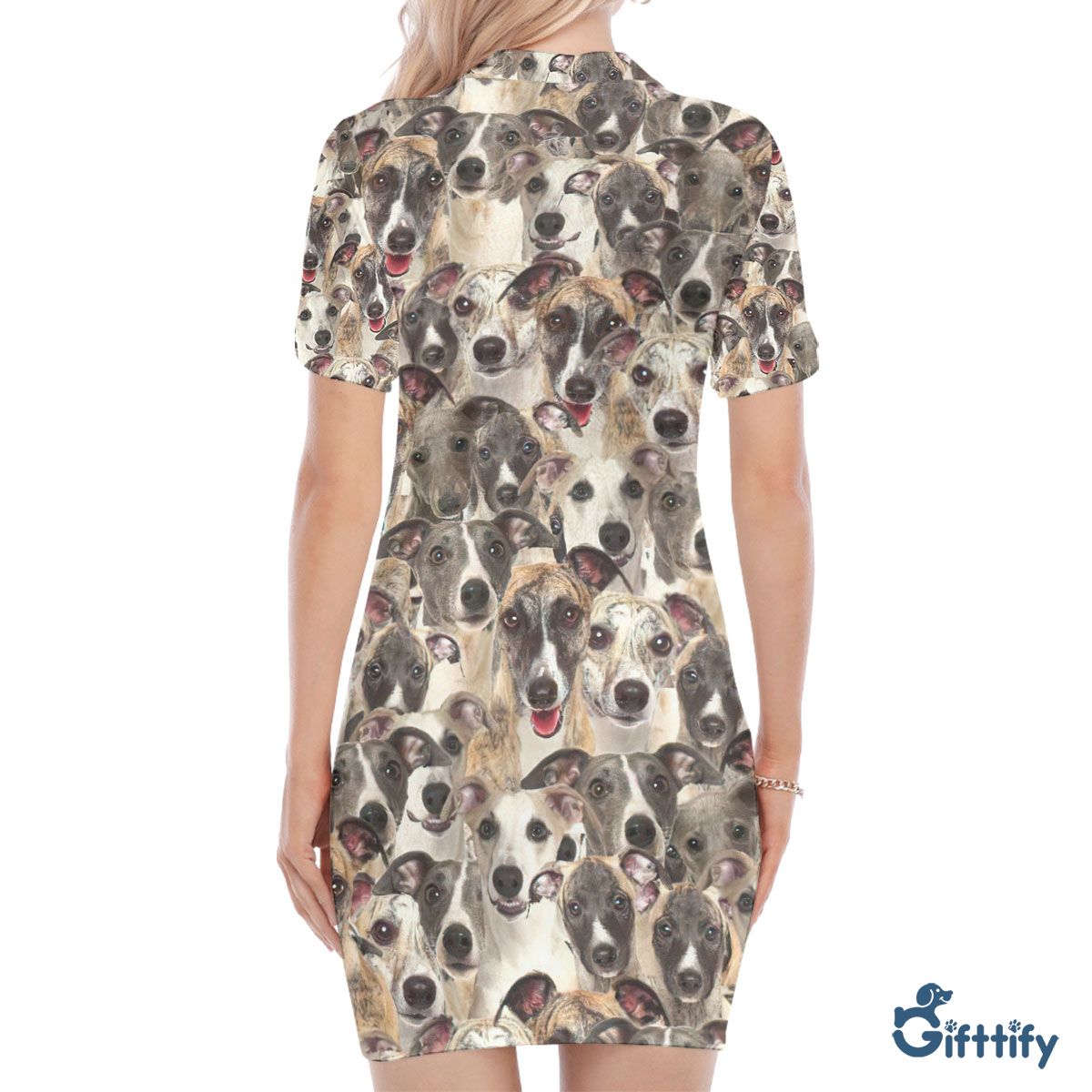 Whipper A Punch Of Lovely Dogs Polo Collar Dress