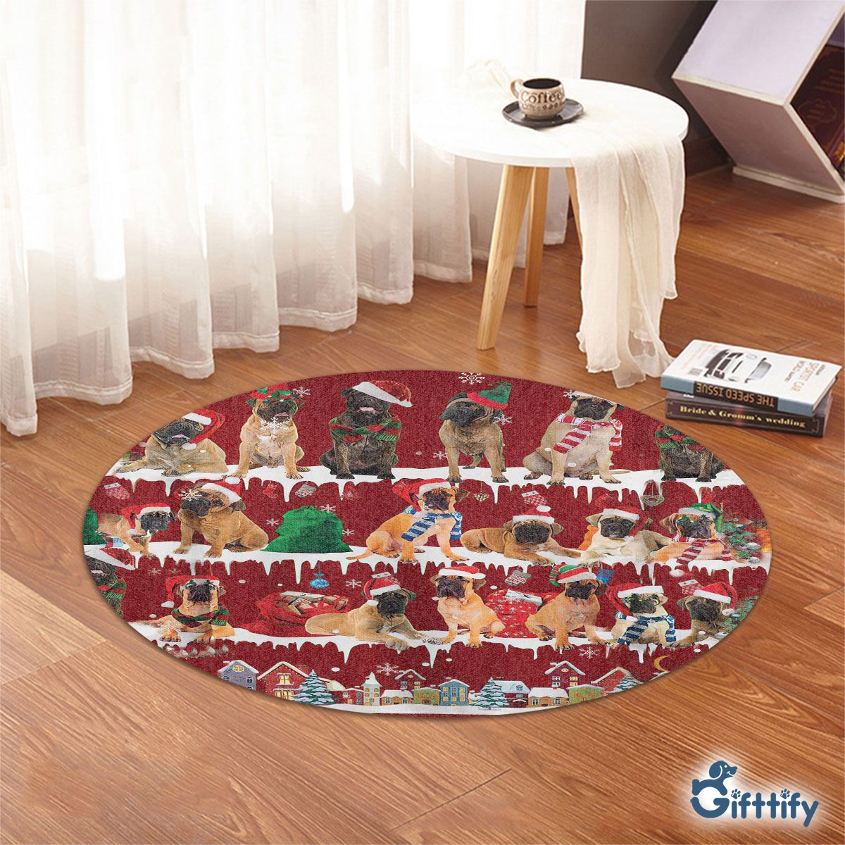 Bullmastiff Round Rug