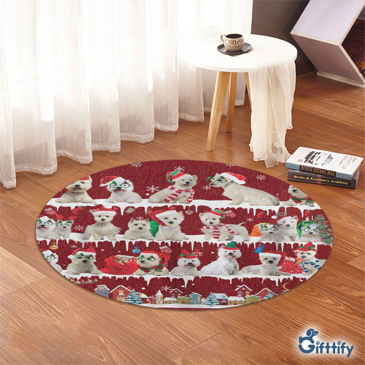 West Highland White Terrier Round Rug