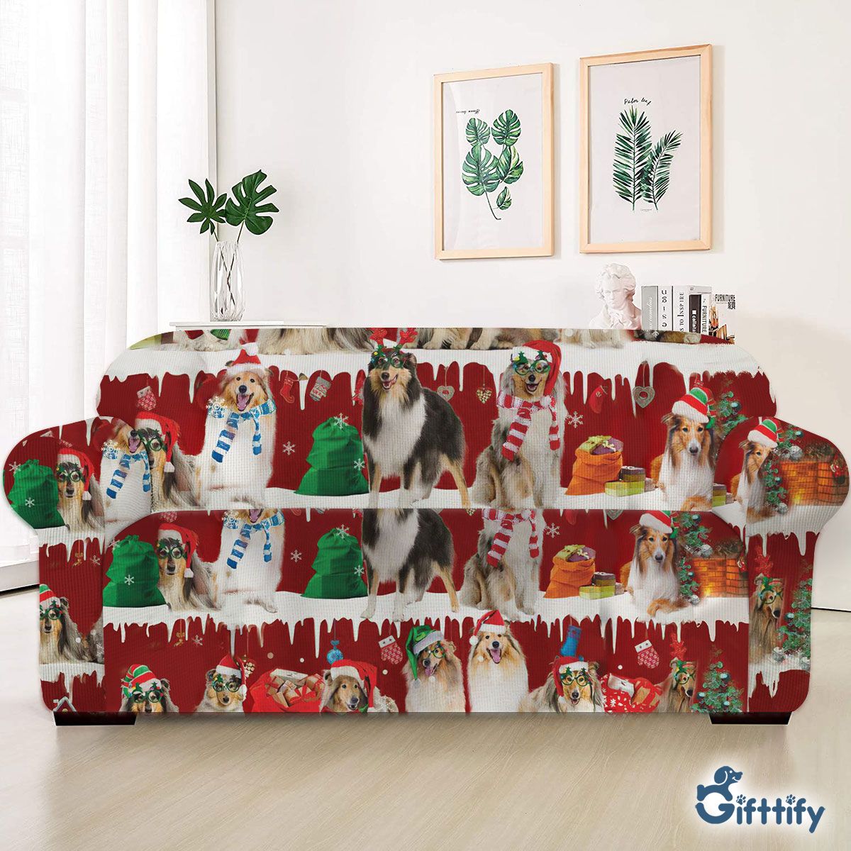 Rough Collie Sofa Cover