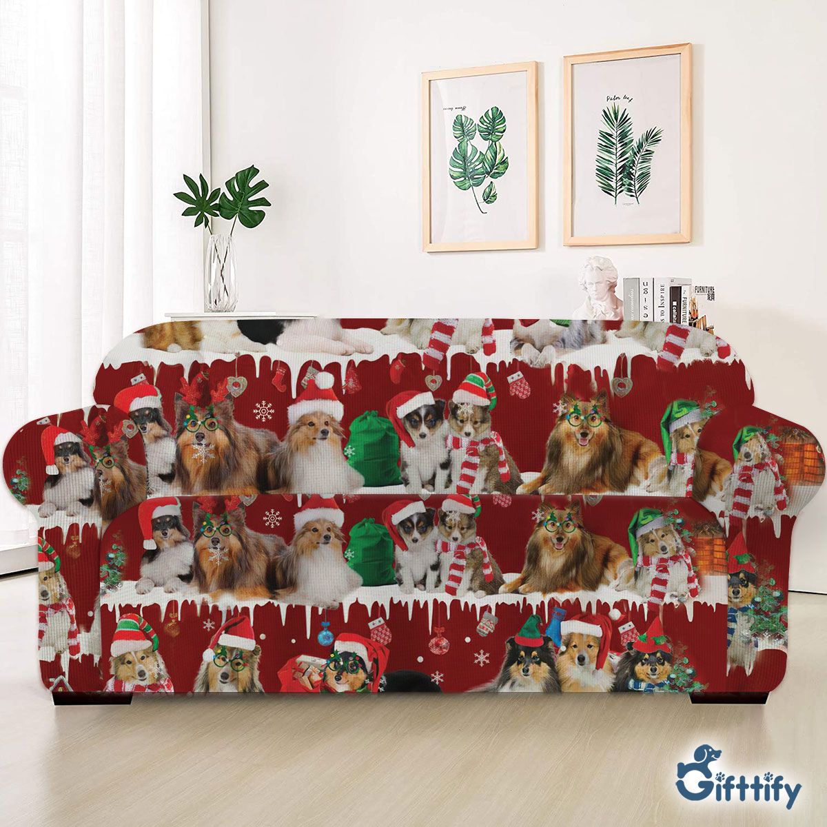 Shetland Sheepdog Sofa Cover