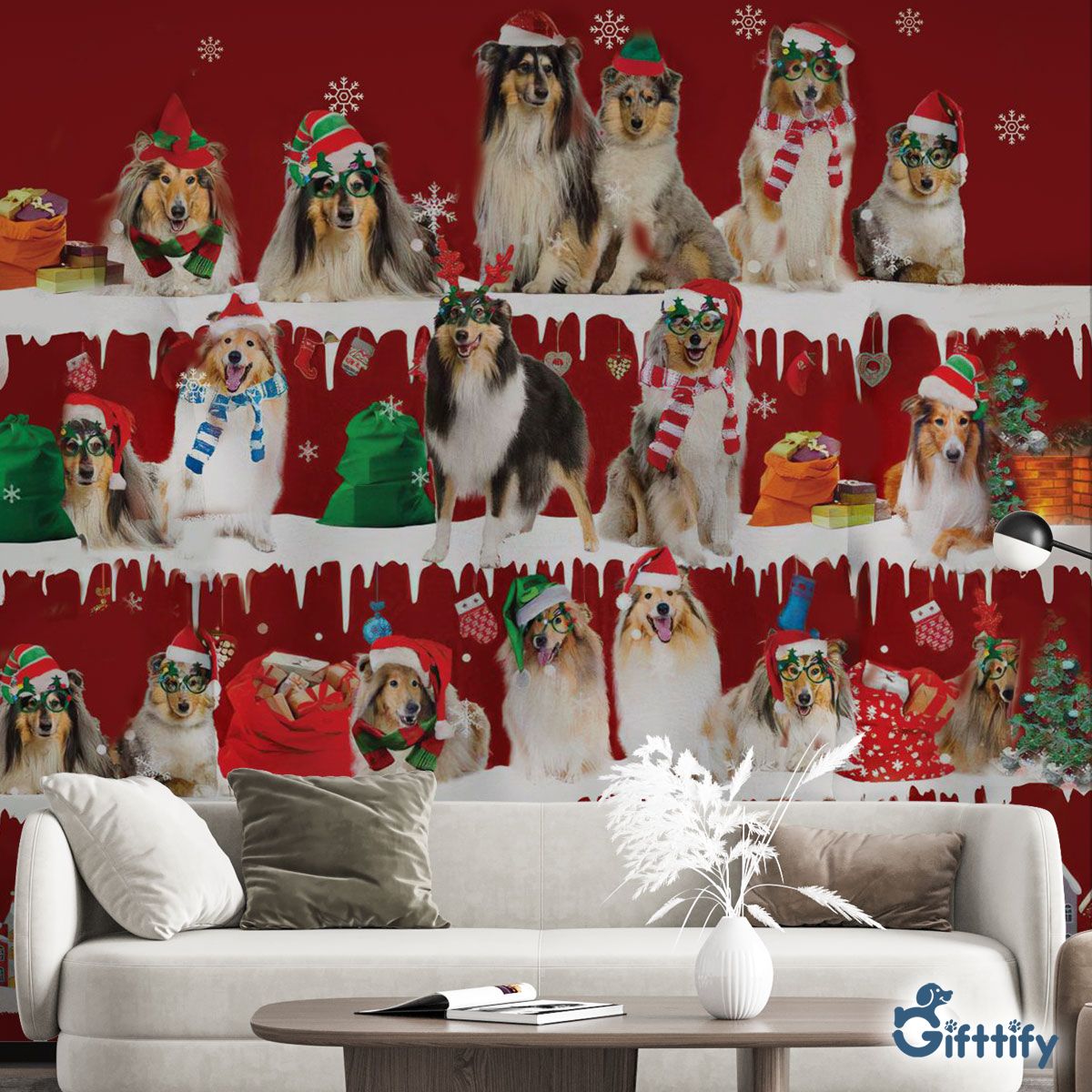 Rough Collie Wall Mural