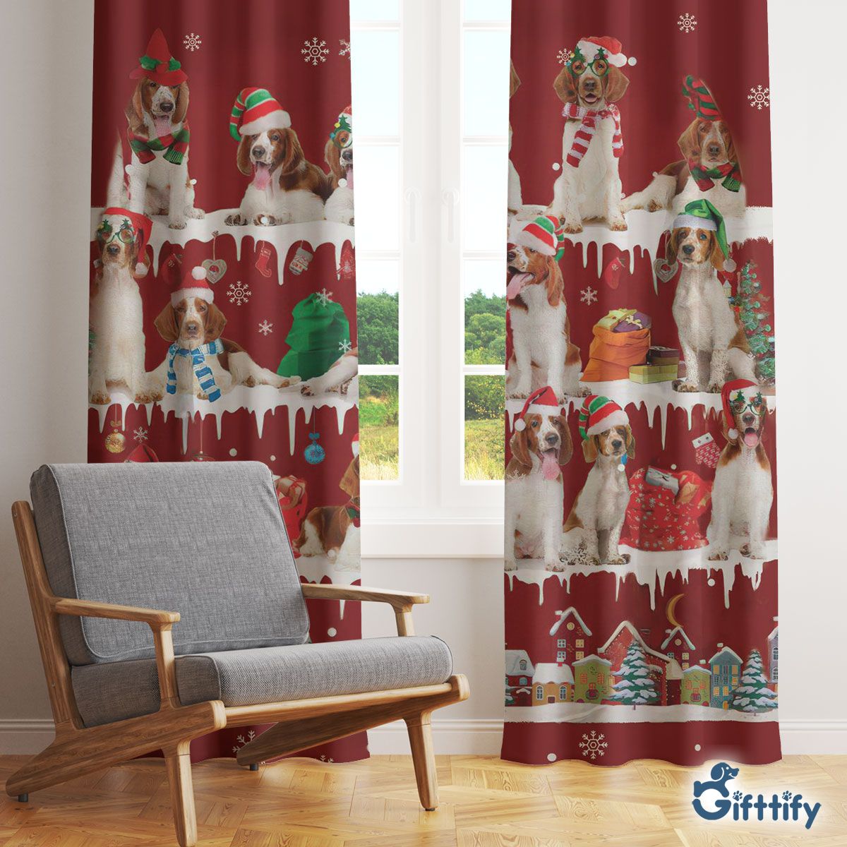 Welsh Springer Window Curtain