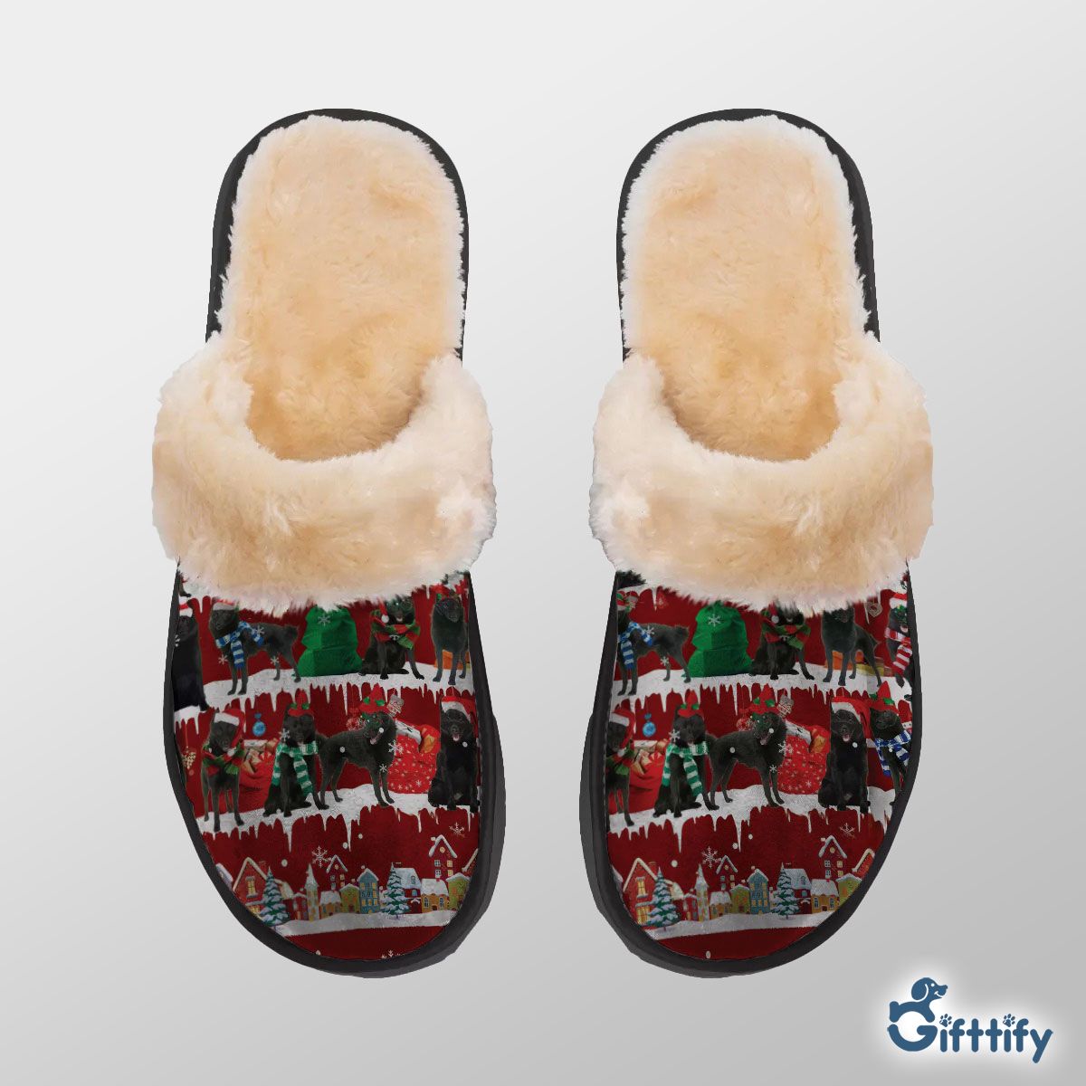 Schipperke Home Plush Slippers