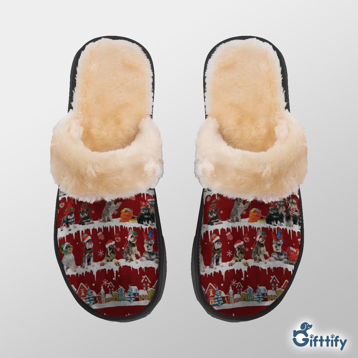 Schnauzer Home Plush Slippers