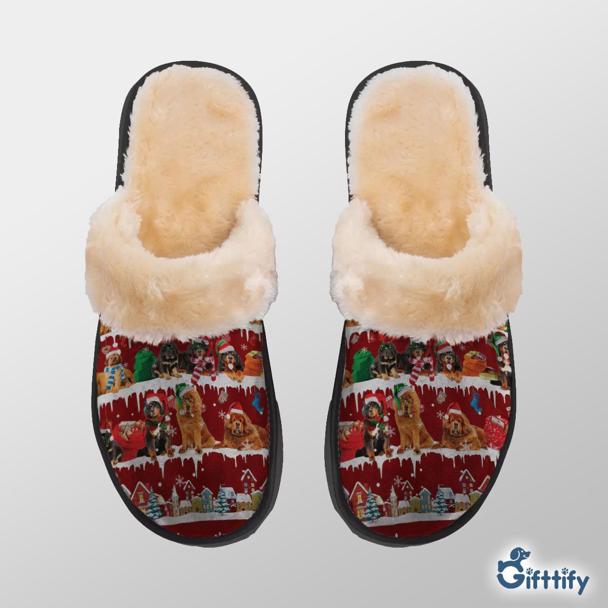 Tibetan Mastiff Home Plush Slippers