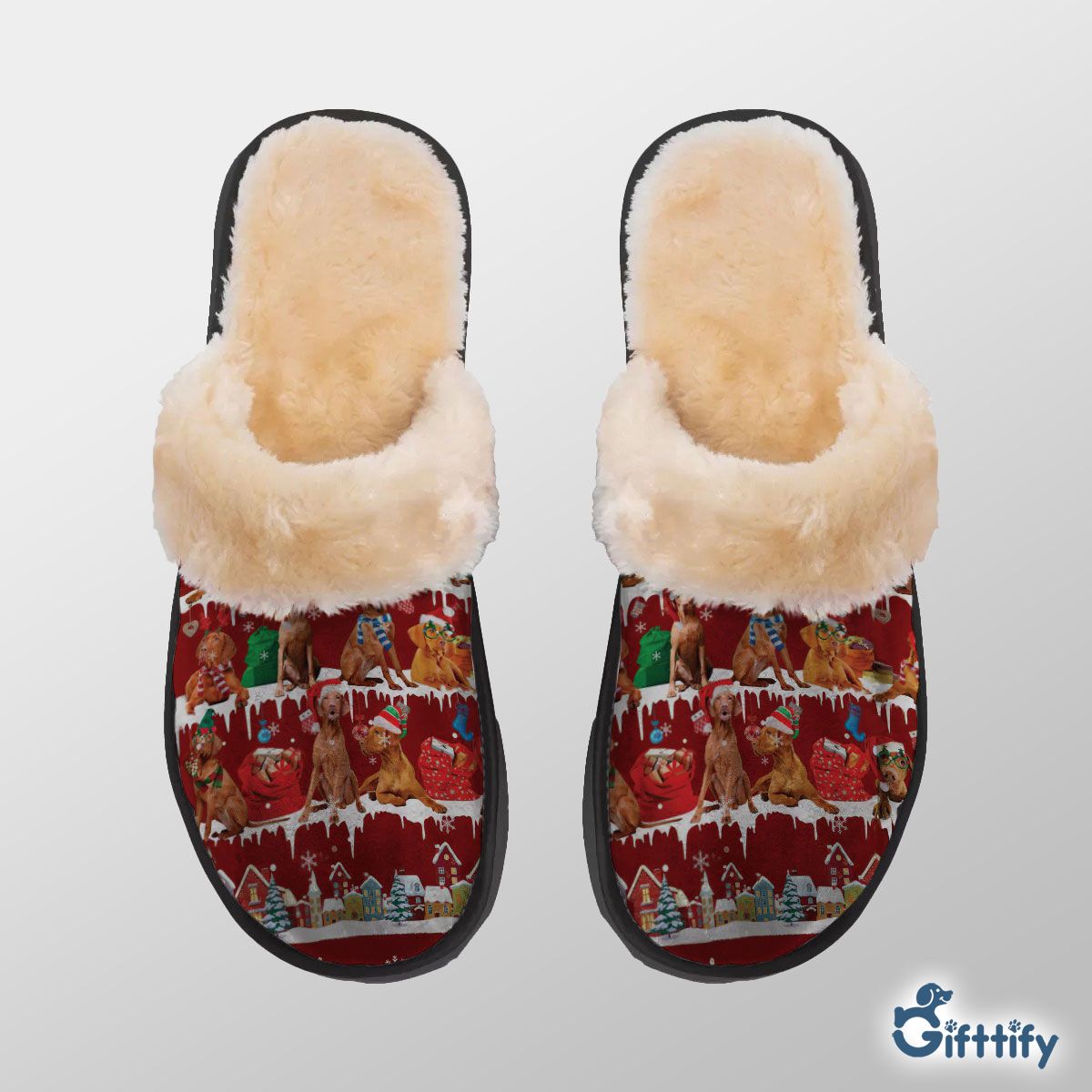 Vizsla Home Plush Slippers