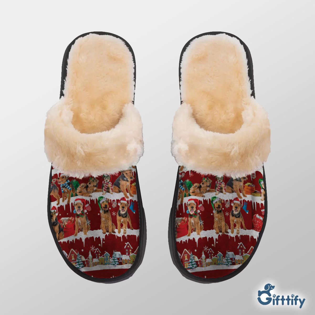 Welsh Terrier Home Plush Slippers