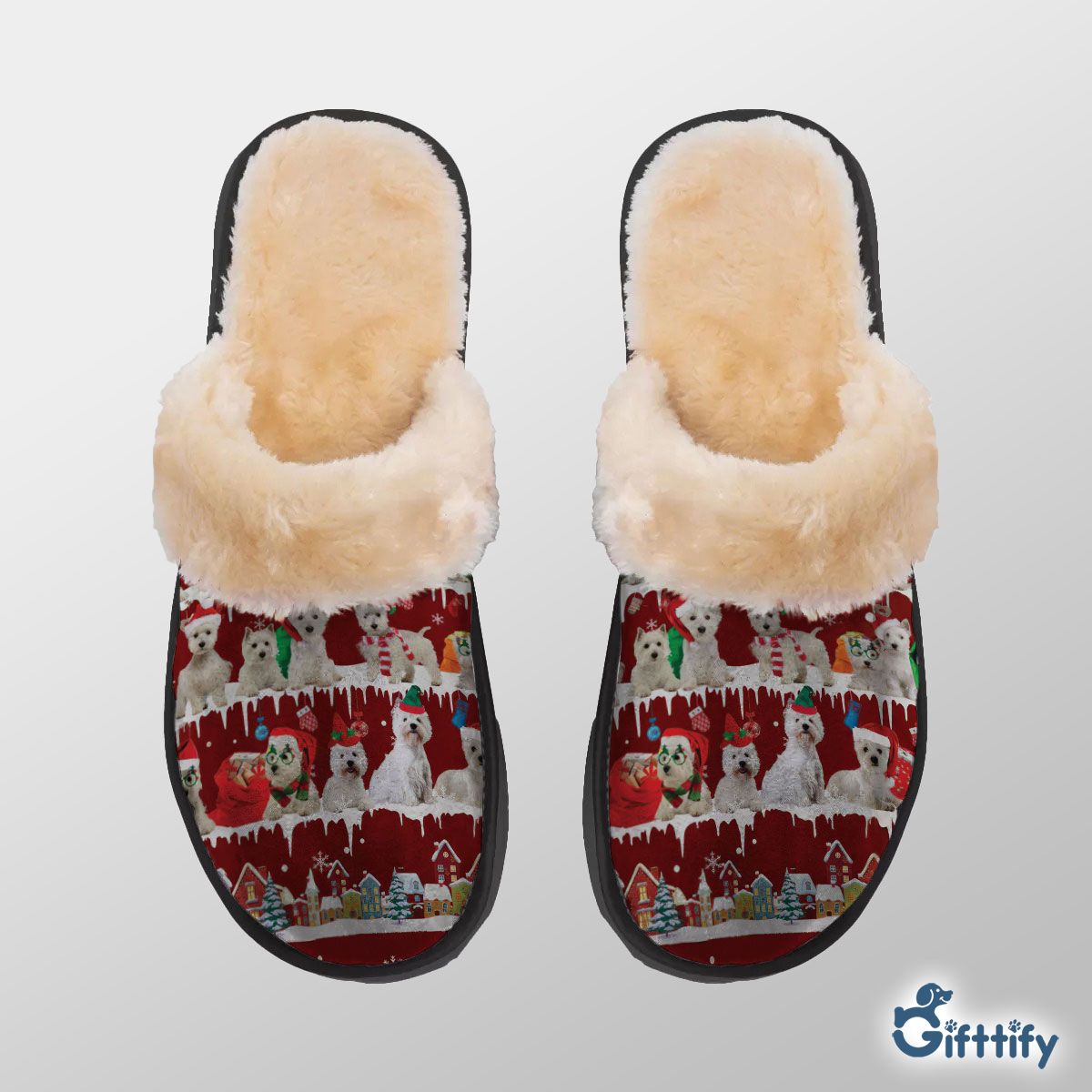 West Highland White Terrier Home Plush Slippers