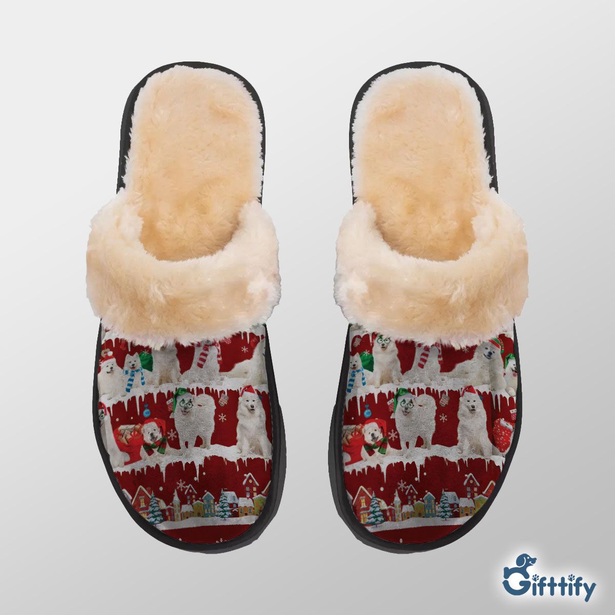 samoyed Home Plush Slippers