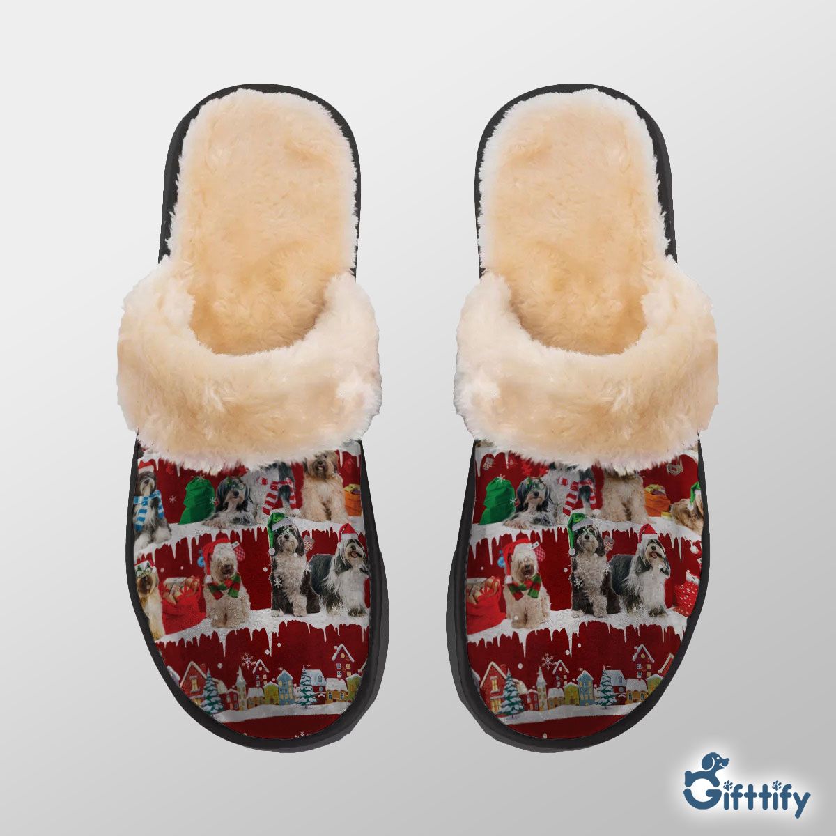 tibetan terrier Home Plush Slippers