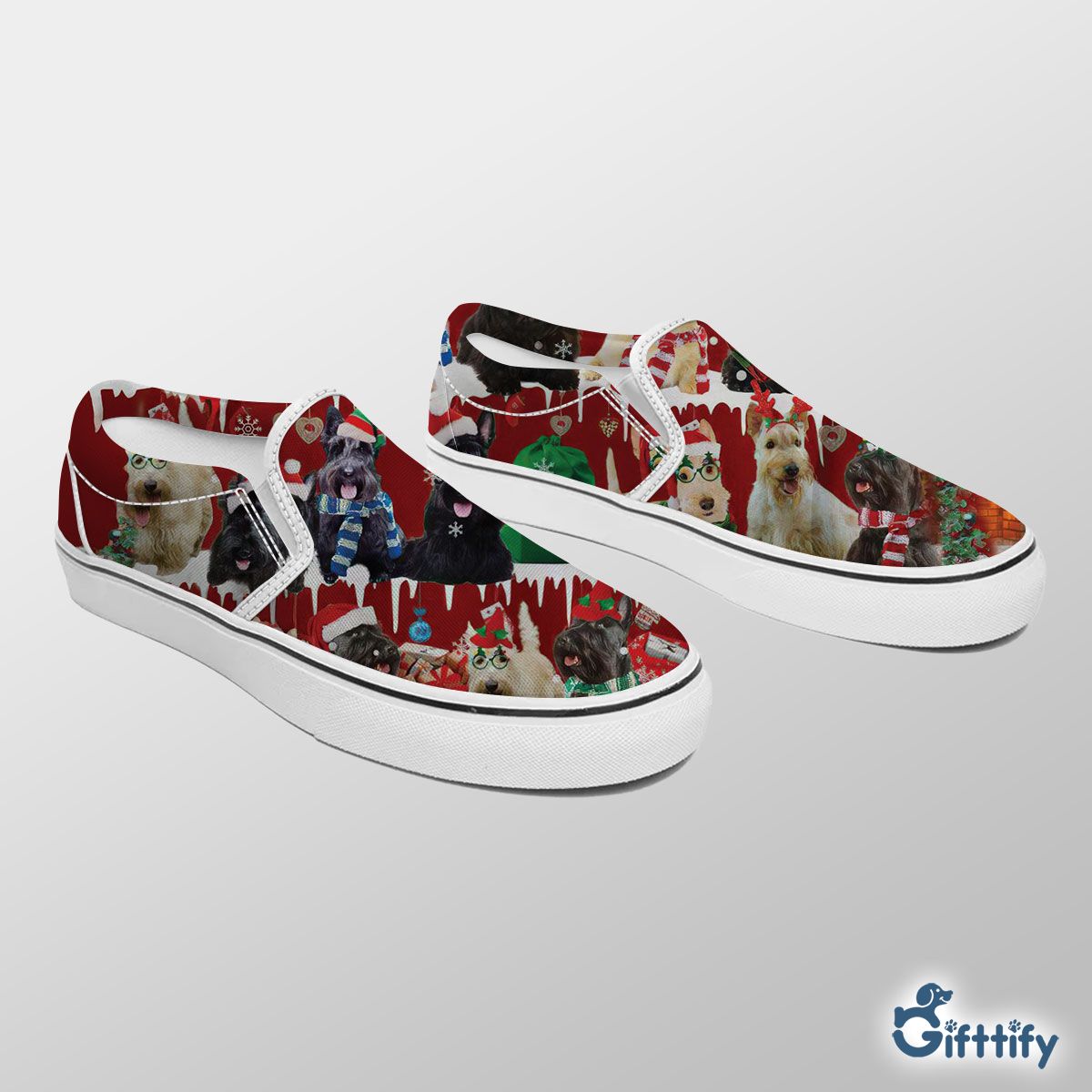 Scottish Terrier Slip On Sneakers