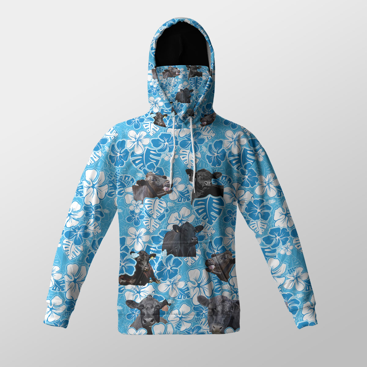 Ha NoiBlack Angus Dirt And Cow Testing 111 3D Mask Hoodie