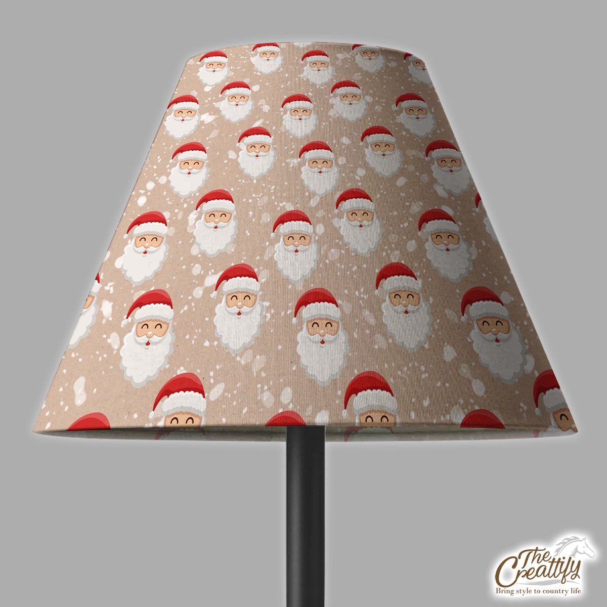 Santa Clause Snowflake Background Lamp Cover