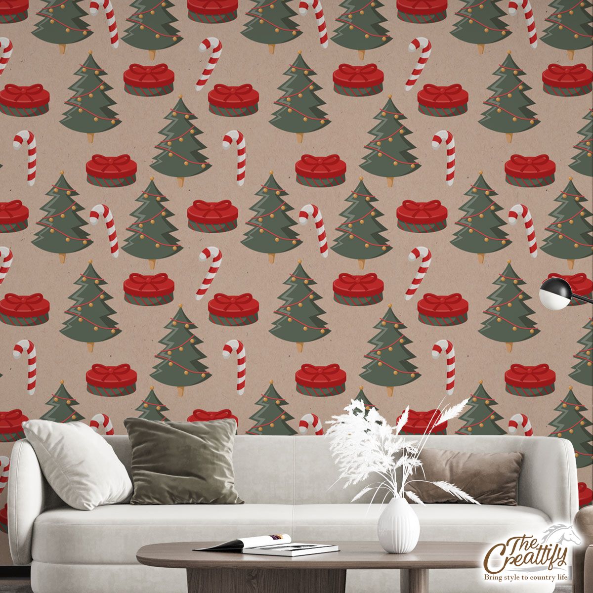 Christmas Tree, Christmas Gift, Candy Cane Wall Mural