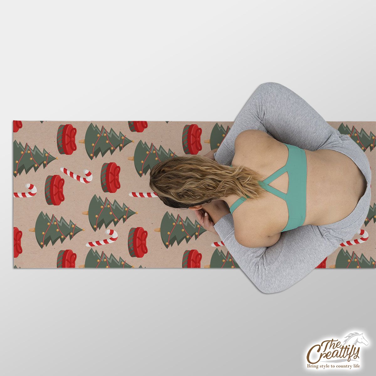 Christmas Tree, Christmas Gift, Candy Cane Yoga Mat