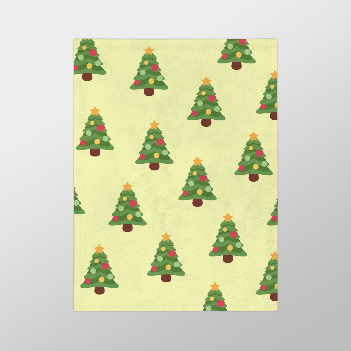 Christmas Tree, Pine Tree, Christmas Balls Velveteen Minky Blanket