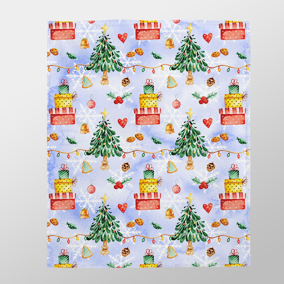 Christmas Tree, Christmas Balls And Christmas Gifts Velveteen Plush Blanket