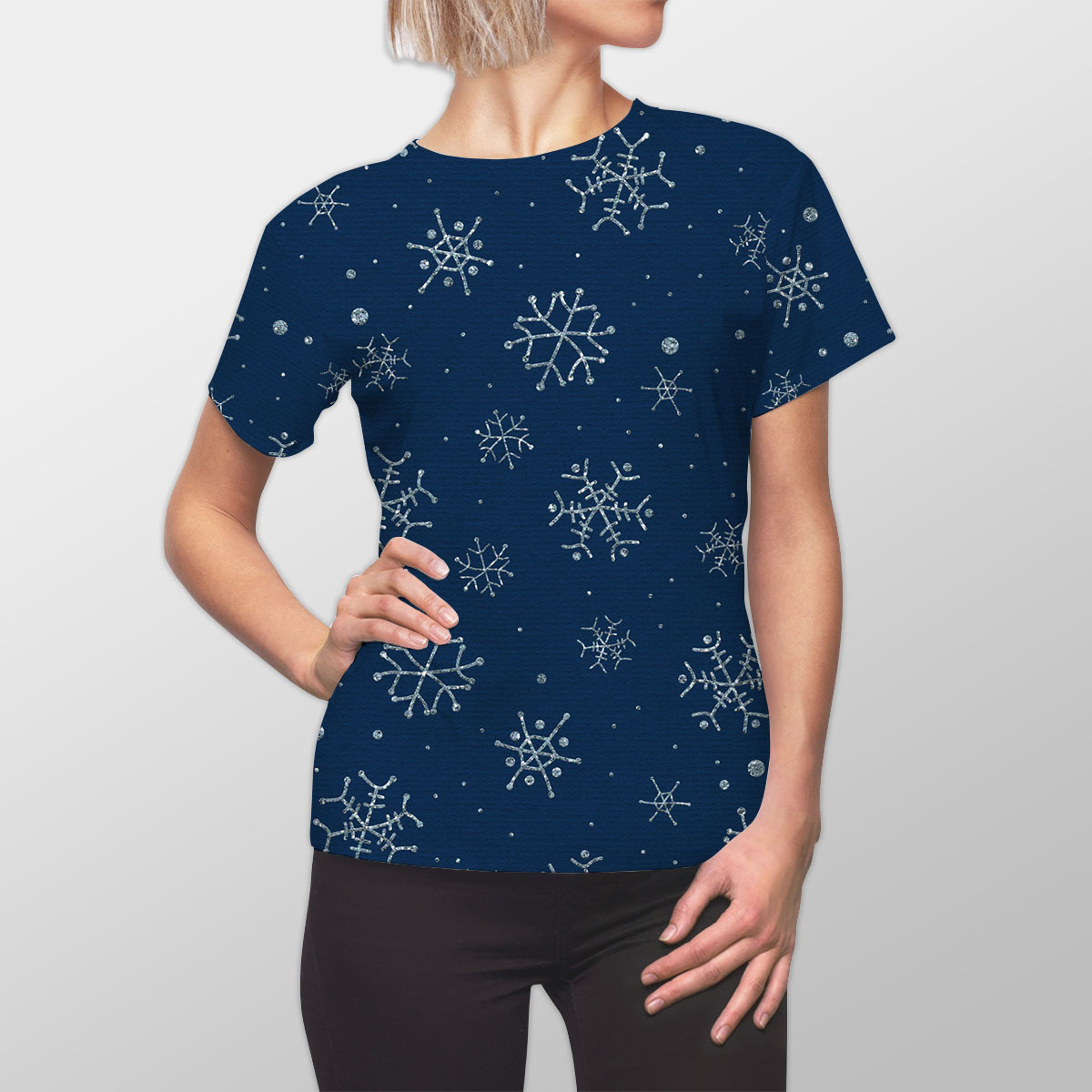 Snowflake, Snowflake Background, Snowflake Pattern 2 Women Cut Sew Tee