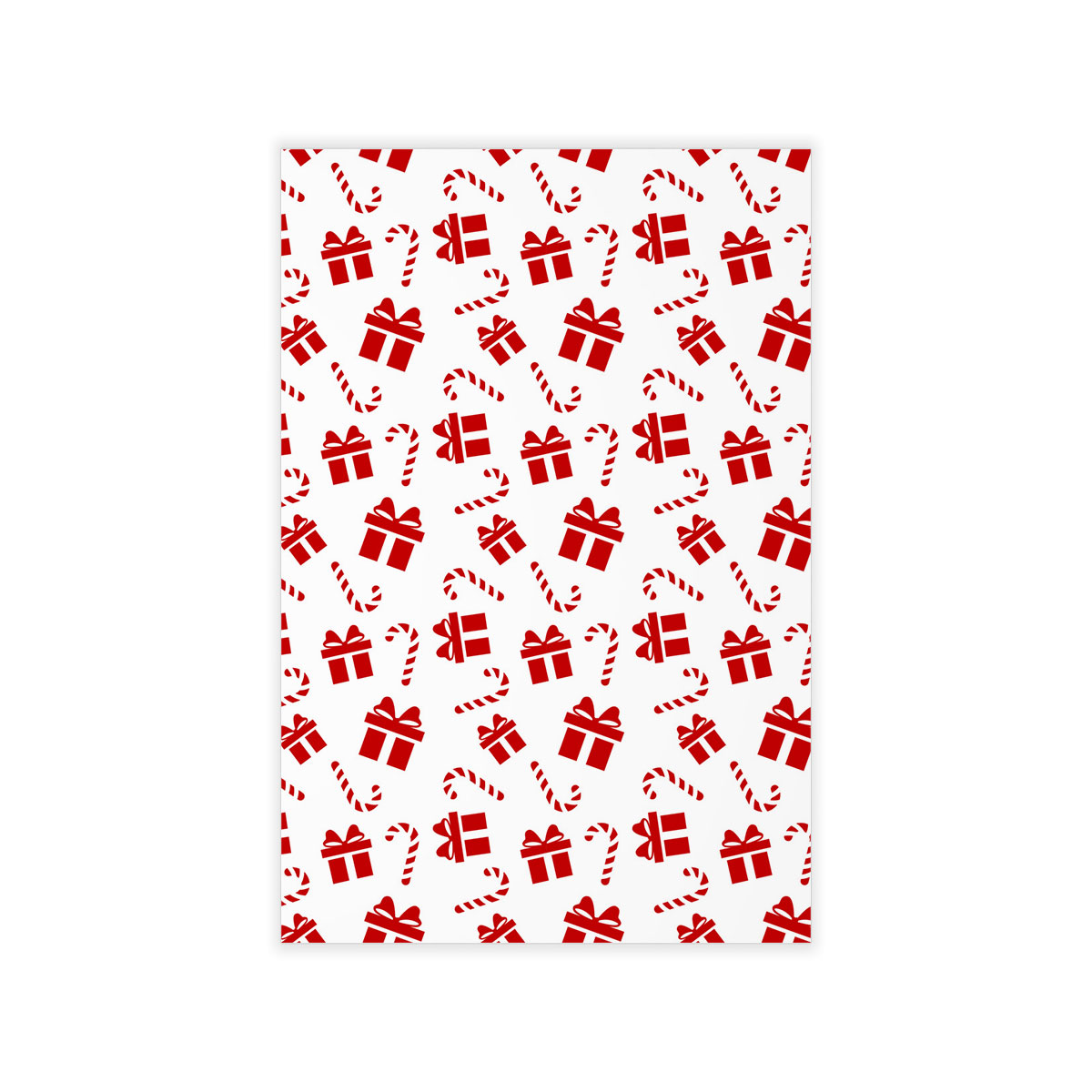 Christmas Gifts And Candy Canes Seamless White Pattern Wall Decals